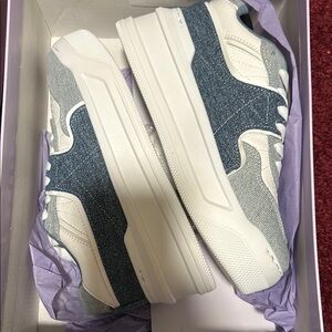 Stylish Denim and White Sneakers